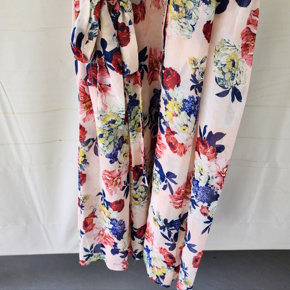 Tahari Floral Midi Dress Size 2 - Picture 5 of 12